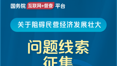 男人的生殖器放进女人生殖器的视频日皮视频国务院“互联网+督查”平台公开征集阻碍民营经济发展壮大问题线索